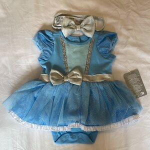 NWT Disney Baby 3-6 months Cinderella Dress with headband